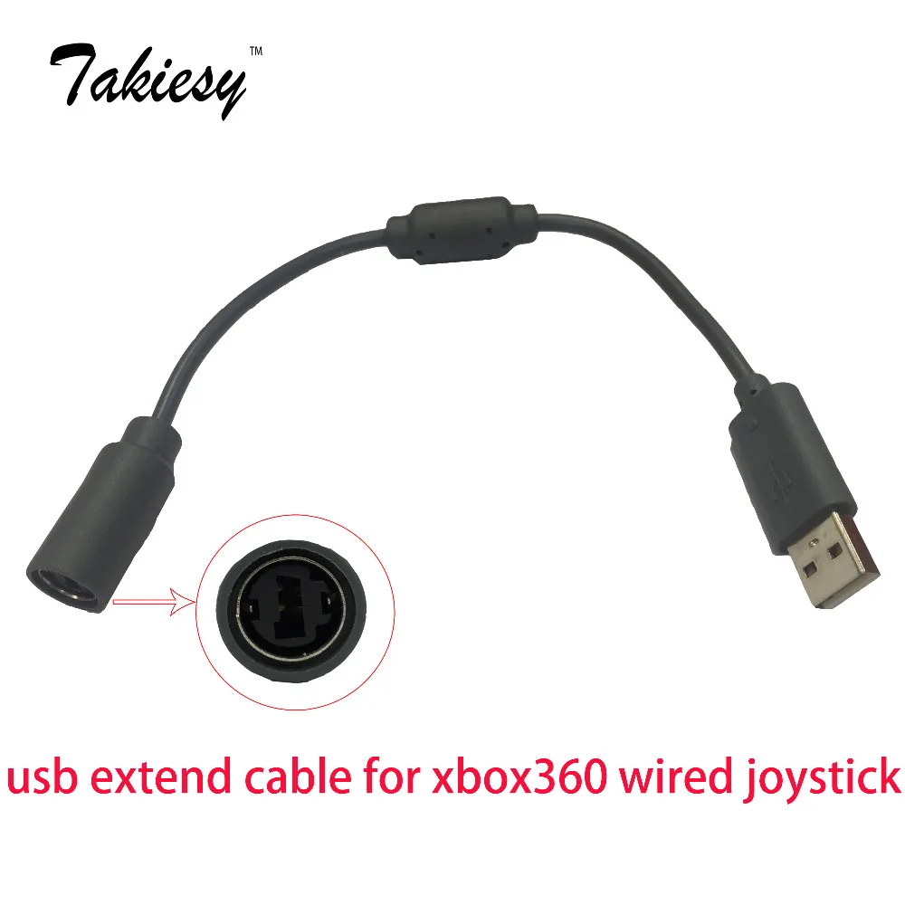

10pcs/lot gray usb extend cable for xbox360 wired joystick replacement parts