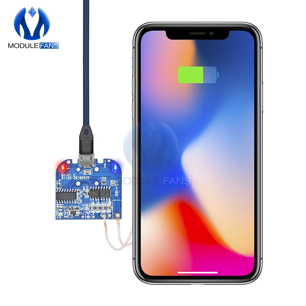 

Standard Qi Wireless Charging Transmitter Charger Module For Micro USB Mobile Phone Charger Board DC 5V 10W Diy Electronic