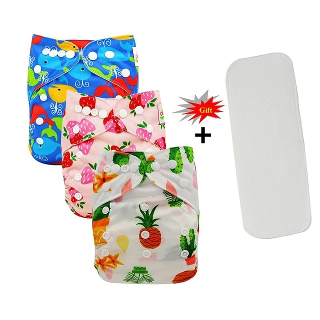 

3pcs/set Washable Cloth Diaper Cover Adjustable Nappy Baby Care Pocket Diaper Changing Size Adjustable