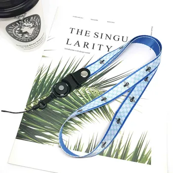 

5pcs 3 IN 1 Bee pattern Phone Straps Lanyards for keys ID Card Gym USB badge holder DIY Hang Rope case cover strap