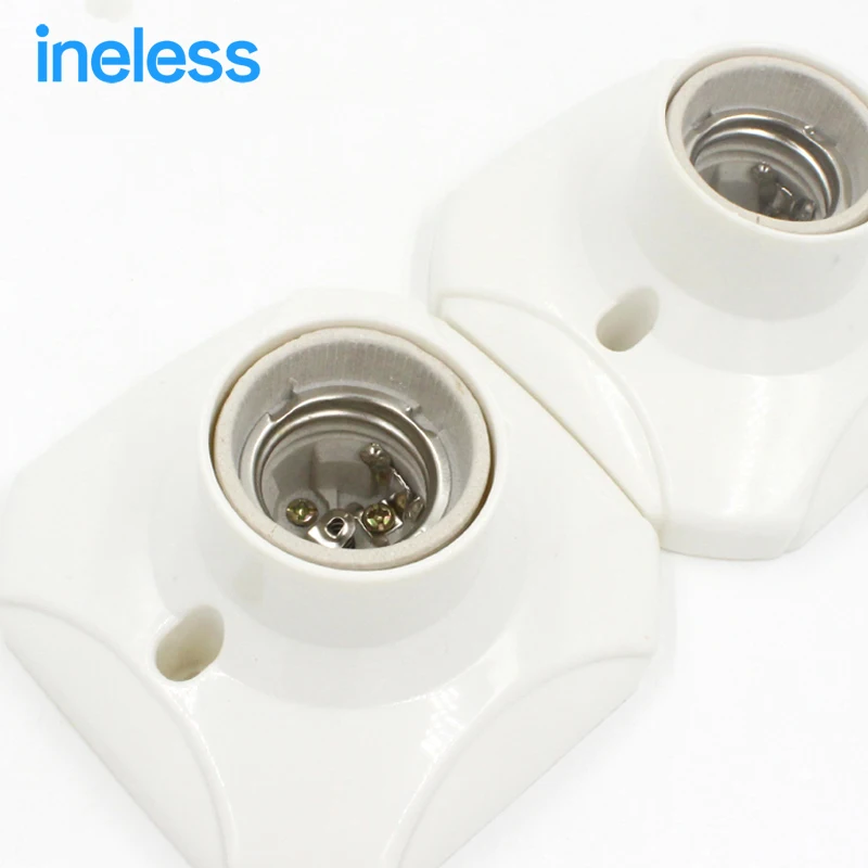 

E27 Ceramic Socket Lamp Base Holder Bulb Adapter Round Screw LED Light Fixing Fitting Socket Connector