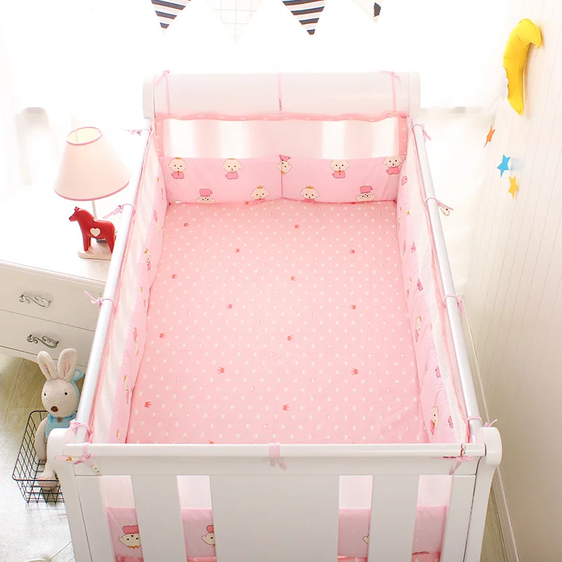Ins Summer Breathable Cradle Protector Crib Enclosure Collision Crib Bed Sides Baby Crib Clothes Baby Products Children's beds (7)