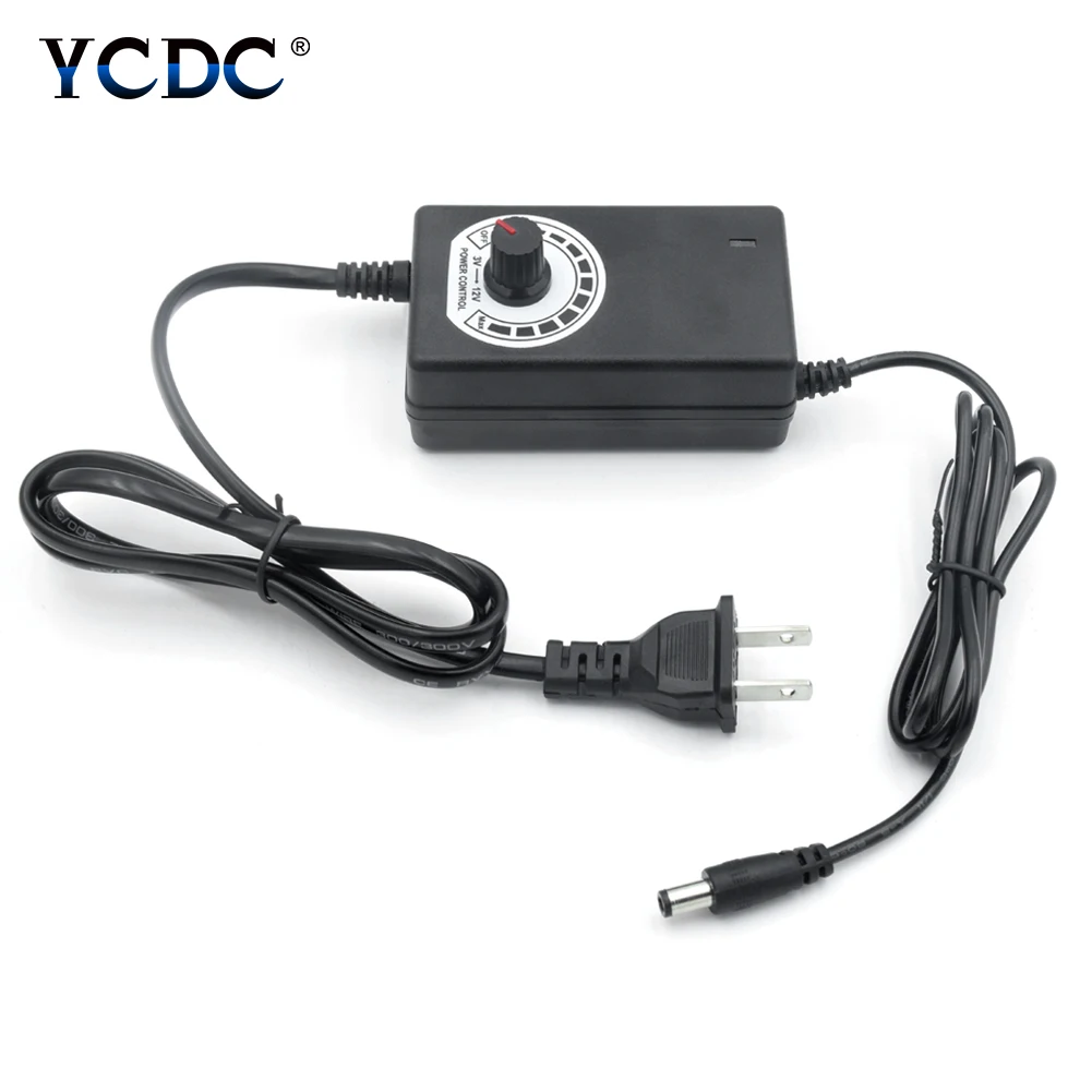 

Adjustable Supply Power Adapter Switching Lighting Charger DC 3-12V 2A/9-24V 1A 24W Voltage Regulation US EU Plug Power Supply