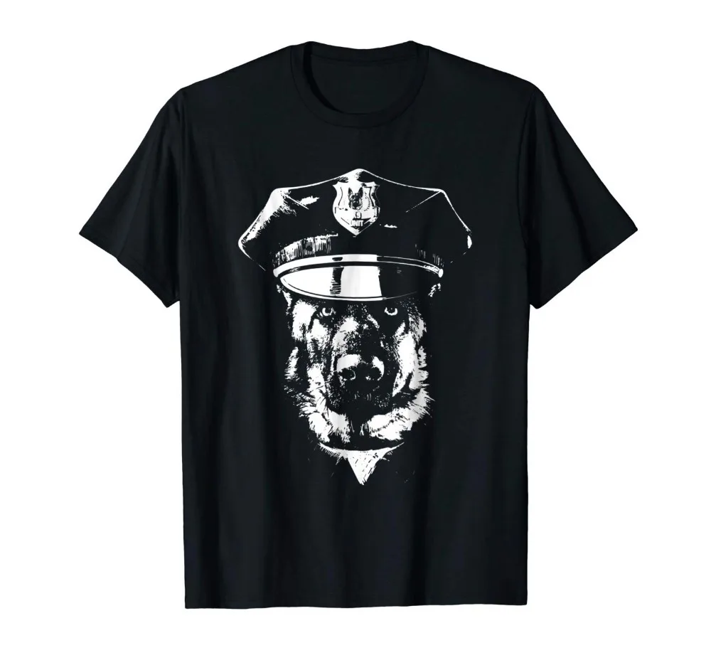 K-9 Police T-Shirt Dog Officer with Hat 2019 New T Shirt Men Funny Tee Short Sleeve for | Мужская одежда