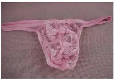 

2017 Fashion male three-dimensional cut roses gauze thong sexy men's Men Panty Underware