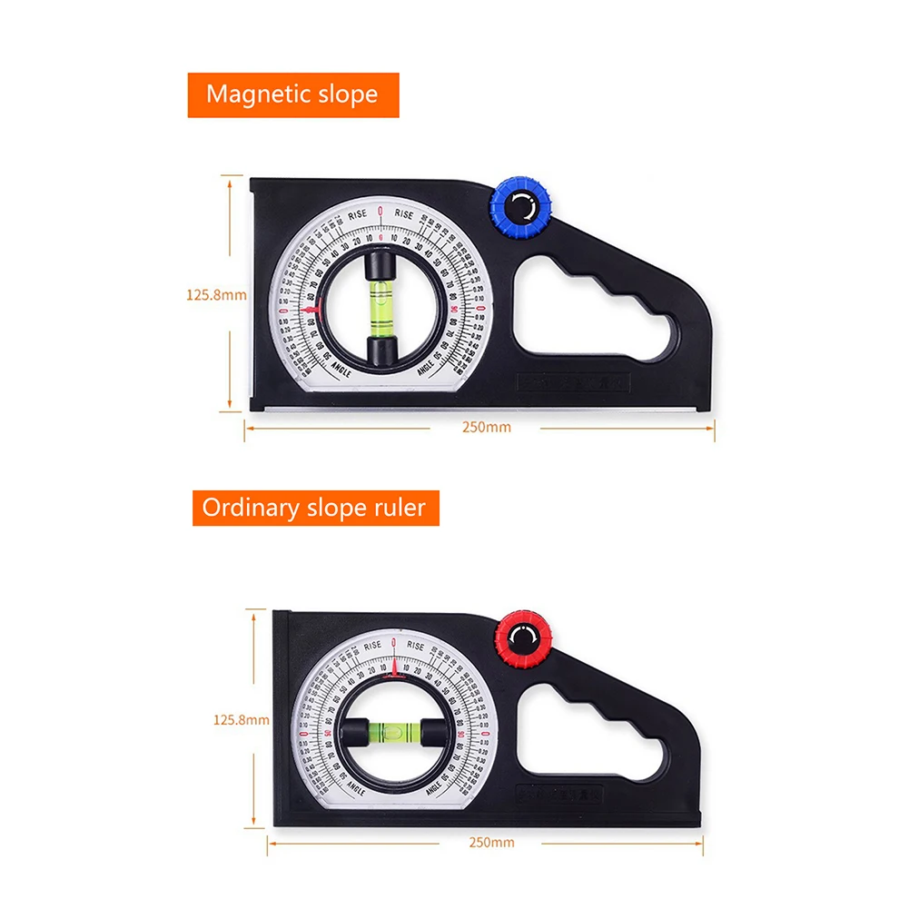 

Horizontal Vertical Angle Slope Measuring Ruler Bevel Protractor Multifunctional Declinometer HVR88