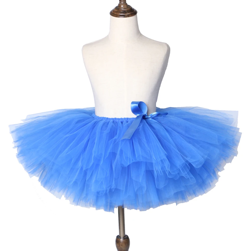 Blue Girls Tutu Skirt Fluffy Children Kids Pettiskirt -9726