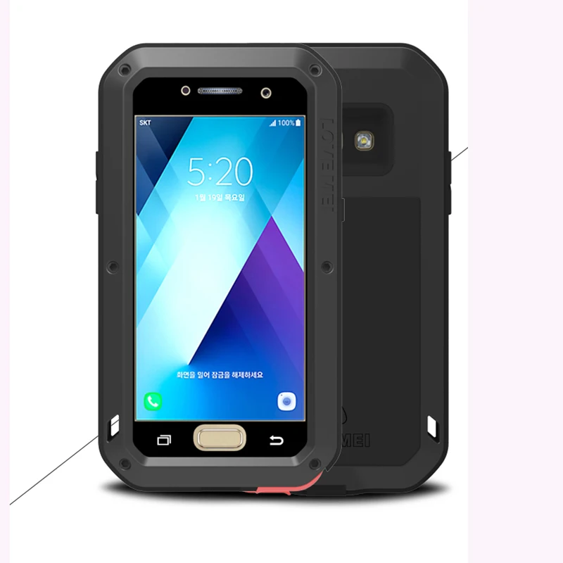 For Samsung Galaxy A5 2017 Case A3 Aluminum Metal Gorilla Glass Silicone Cover Armor Capa |