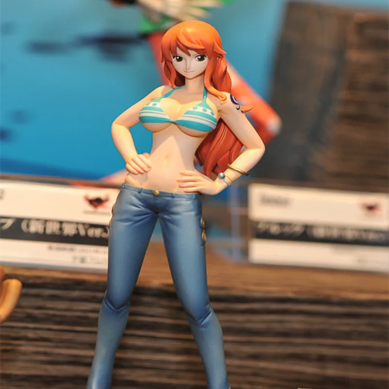 

Hot 14CM Japanese Anime Cartoon 2 Years Later One Piece Nami Action Figures PVC Tos Doll Model Collection brinquedo without box