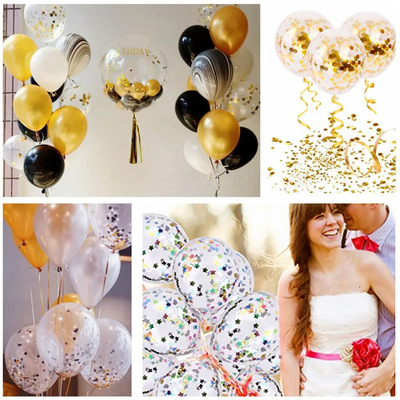 5pcs 12Confetti Balloon Bouquet for Baby Shower Birthday Wedding Party Decoration Supplies Birthday Party Decor for kids PAT66 (5)