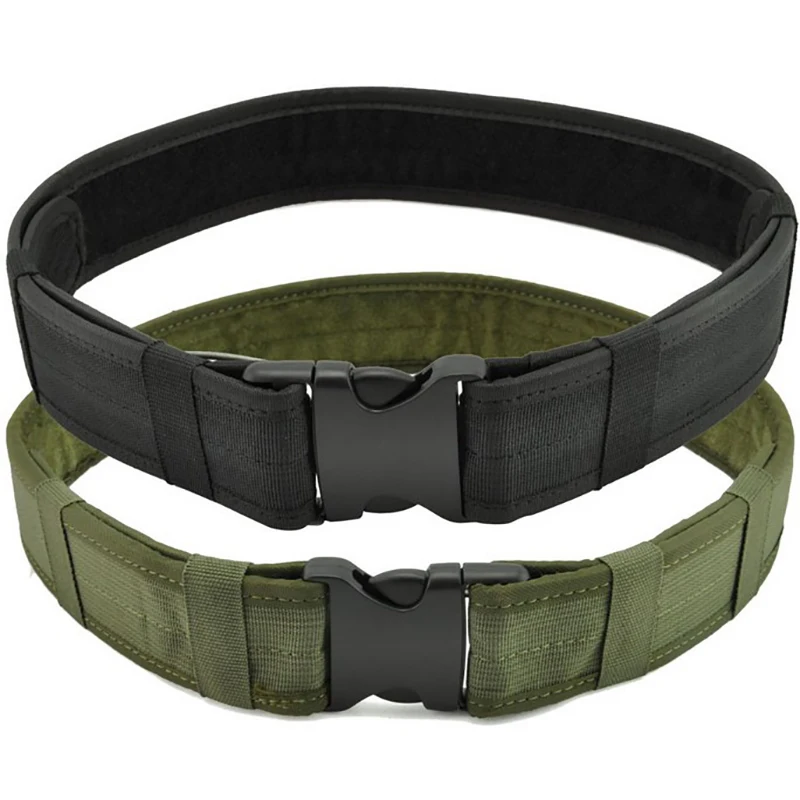 

Combat Canvas Duty Tactical Sport Belt with Plastic Buckle Army Military Adjustable Outdoor Fan Hook & Loop Waistband