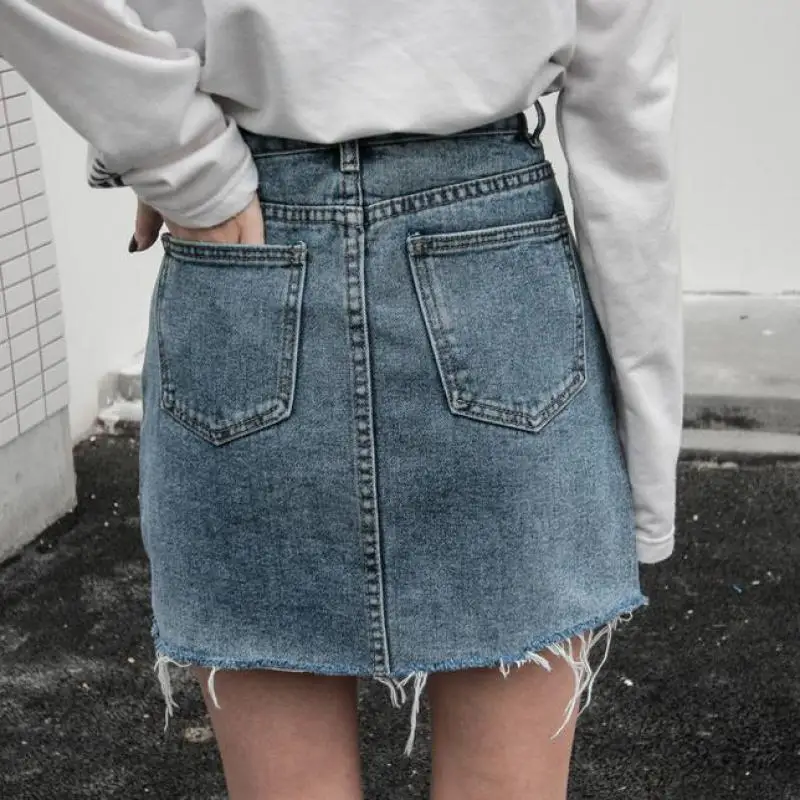 ZuoLunOuBa Women Summer Black Blue Fashion Casual High Waist Mini Denim Skirts High waist Pockets Button Jeans Skirts Womens ZuoLunOuBa Women Summer Black Blue Fashion Casual High Waist Mini Denim Skirts High waist Pockets Button Jeans Skirts Womens