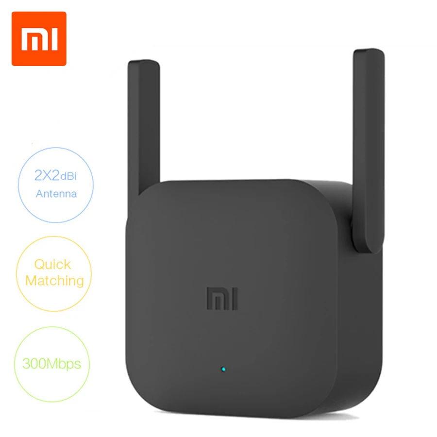 

Original Xiaomi Pro 300M WiFi Router Amplifier Network Expander Repeater Power Extender Roteador 2 Antenna for Mi Router Wi-Fi