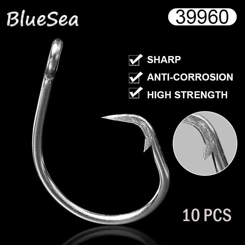 100 PCS SIZE #3/0 OFFSET STAINLESS STEEL MUSTAD 92554 HOOKS