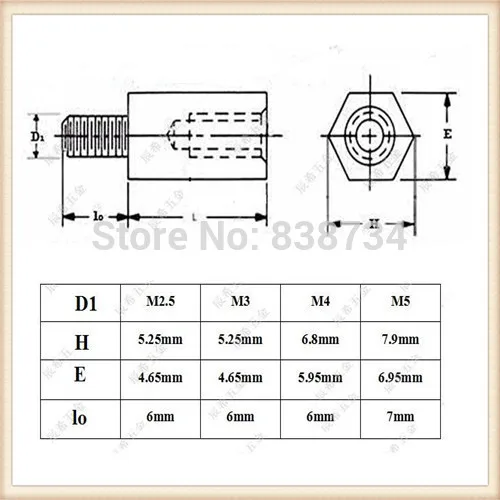 Низкая цена 50 шт. латунь m3 серии одной головы hex spacer/Шестигранная стойка/винтами M3