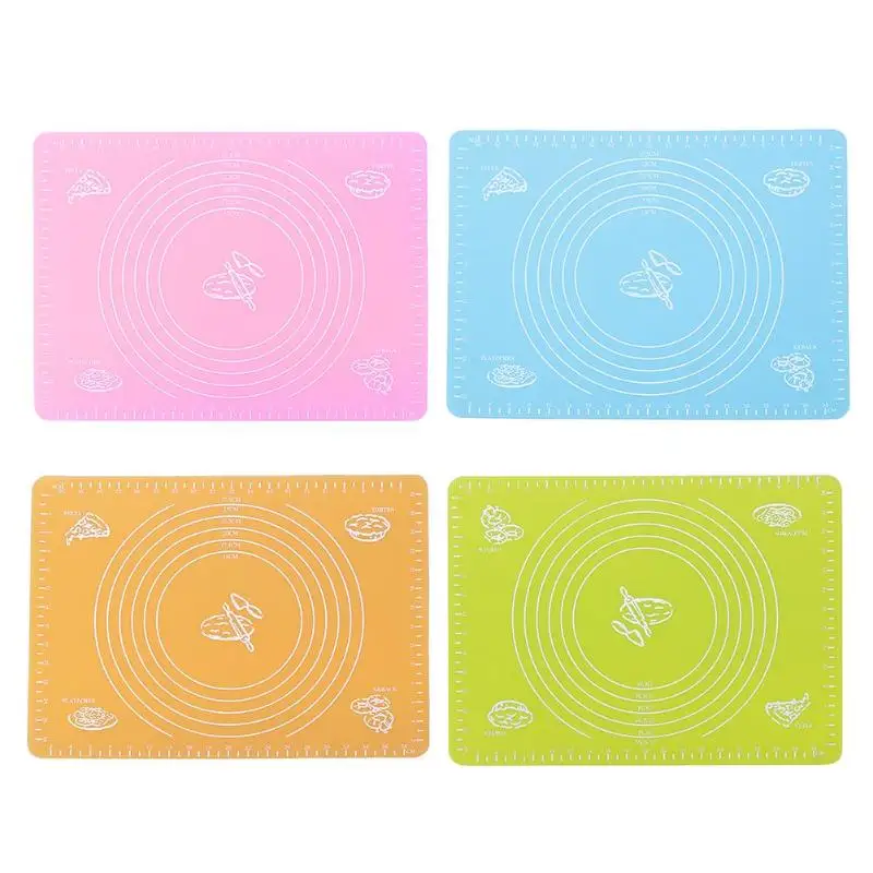 

2018 Portable Silicone Thickening Flour Rolling Scale Mat Fondant Pastry Cookie Pad Baking Rolling Tool