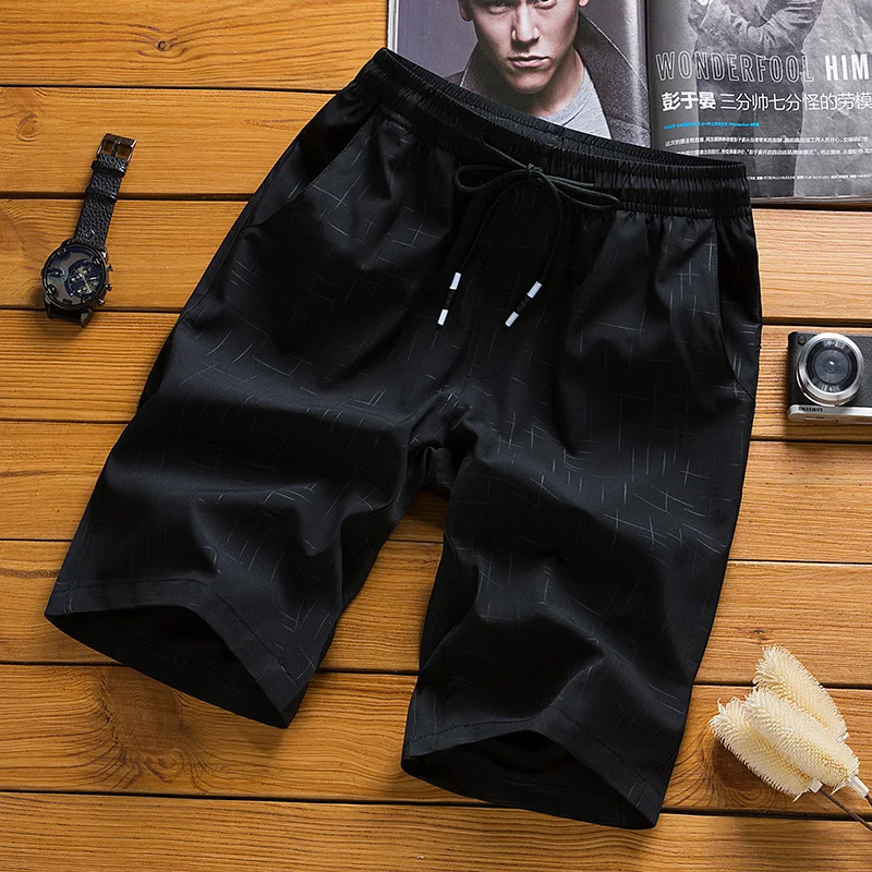 

2019 Striped Shorts Men Summer Men's Sportswear Casual Boardshorts Man Zipper Pocket Breathable Mens Short Trousers New Fashion