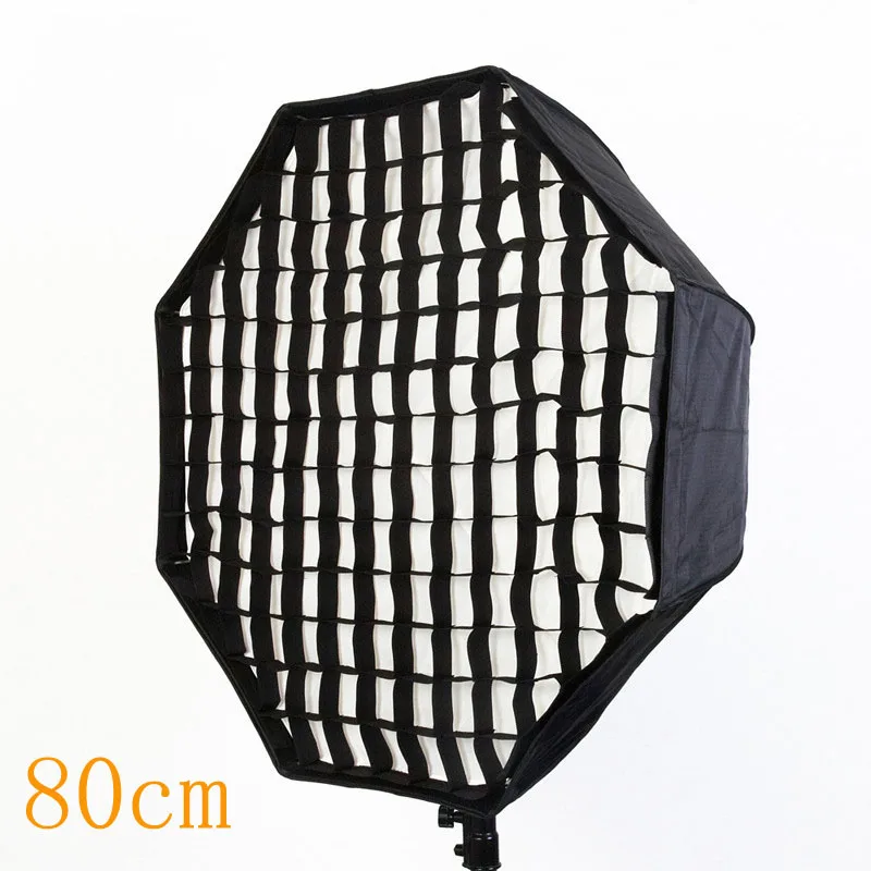 

Photo Studio 80cm Octagon Umbrella Softbox Diffuser Reflector+Grid Honeycomb Photography Soft Box Light Box for Speedlite Flash