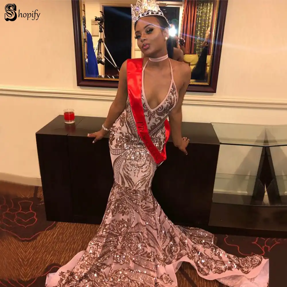 mermaid sequin dress prom