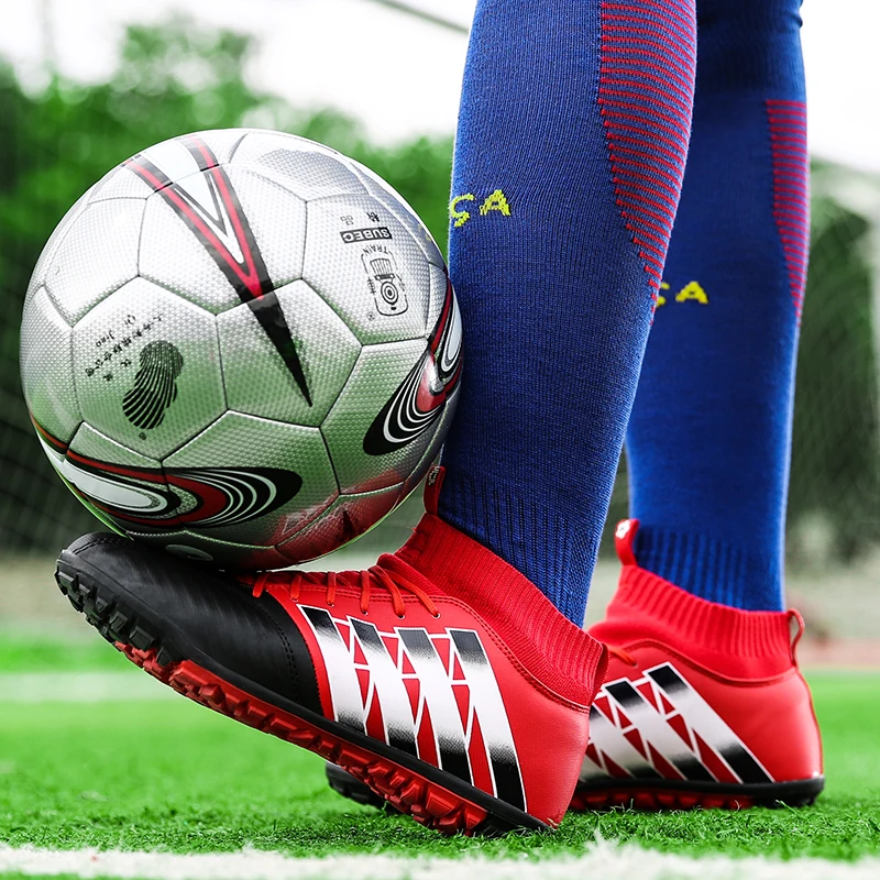 

2019 Brand FG football soccer shoes men Boots TF High Ankle indoor soccer cleats Turf superfly futbol Sport Shoes Sneakers