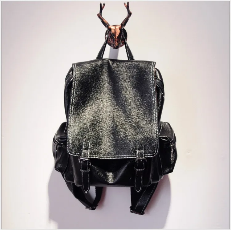 

Flug Katze Fashion Genuine Leather Backpack Women Bags Preppy Style Backpack Girls School Bags Zipper Kanken Leather Backpack