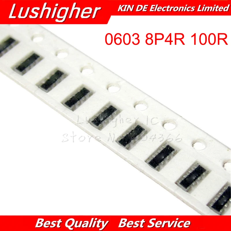 100 шт. 0603 SMD изоляции 8P4R 2*4P Ом 100R сети резисторная матрица|Резисторы| |