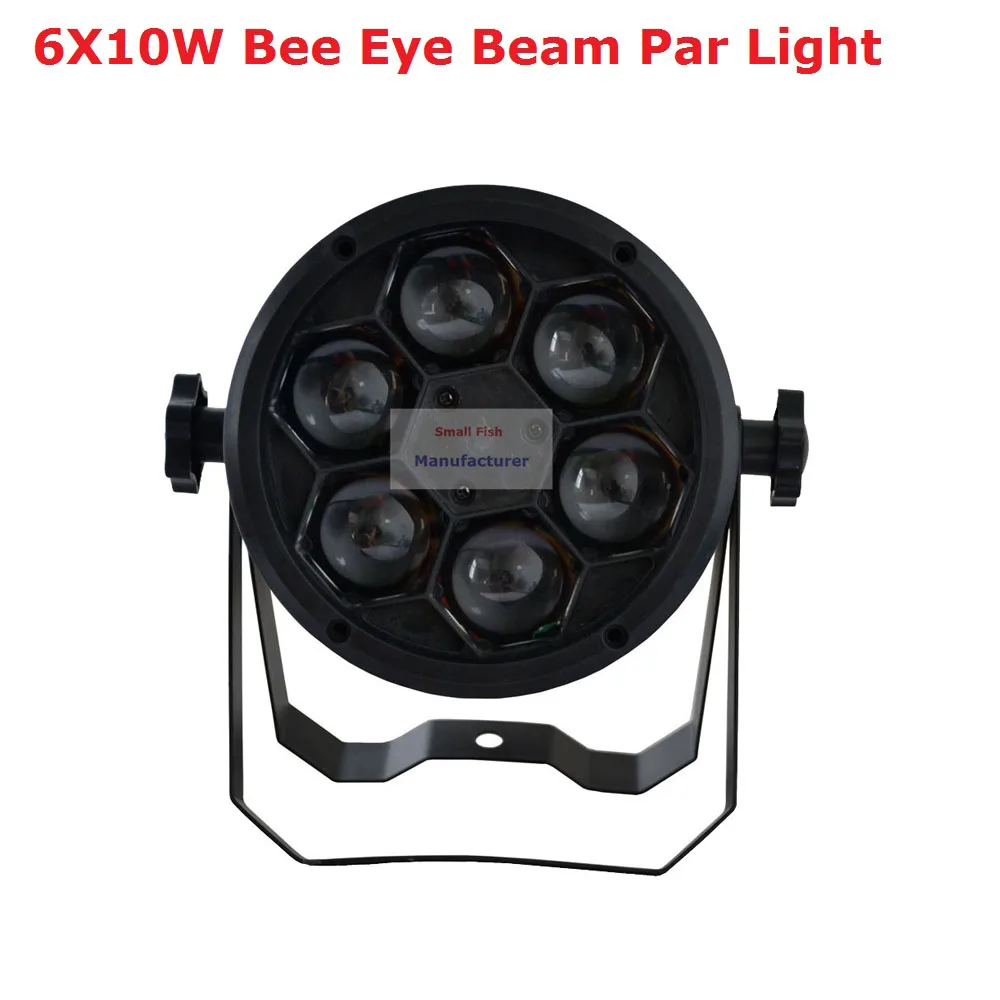 

2017 Factory Price 1Pcs 60W Bee Eyes Beam Par Light 6X10W RGBW 4IN1 LED Par Lights For Stage Dj Disco Professional Party Show