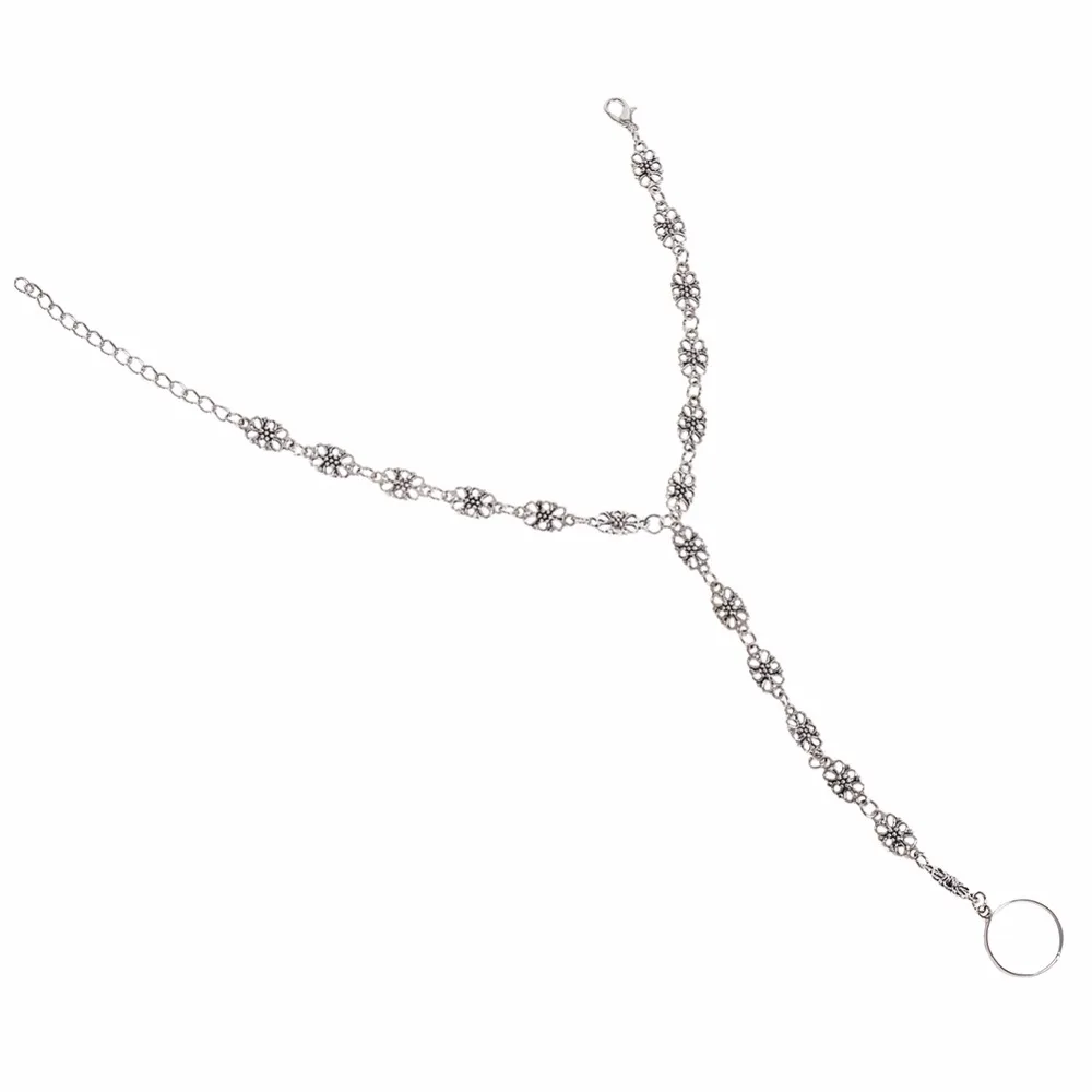 

imixlot New Moda Simple Flower Pulseira Bangles Open Ring Bracelets For Women Hand Chain Jewelry Wedding Lover Gifts Accessories