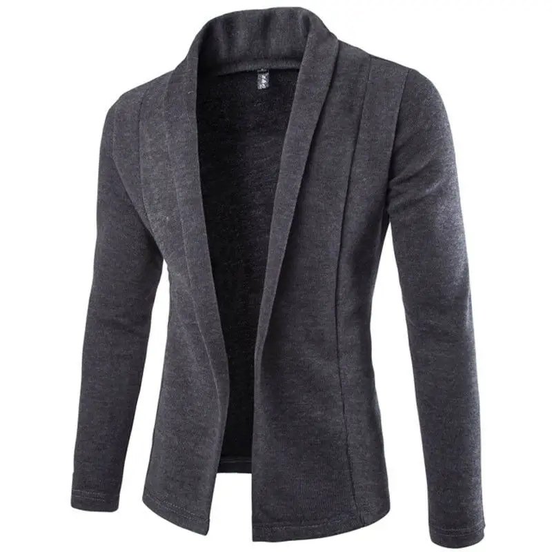 Hot sale Fashion High-quality Autumn winter Men's Casual Slim Fit Solid No Button Suit Blazer Business Work Coat Jacket Outwear Hot sale Fashion High-quality Autumn winter Men's Casual Slim Fit Solid No Button Suit Blazer Business Work Coat Jacket Outwear