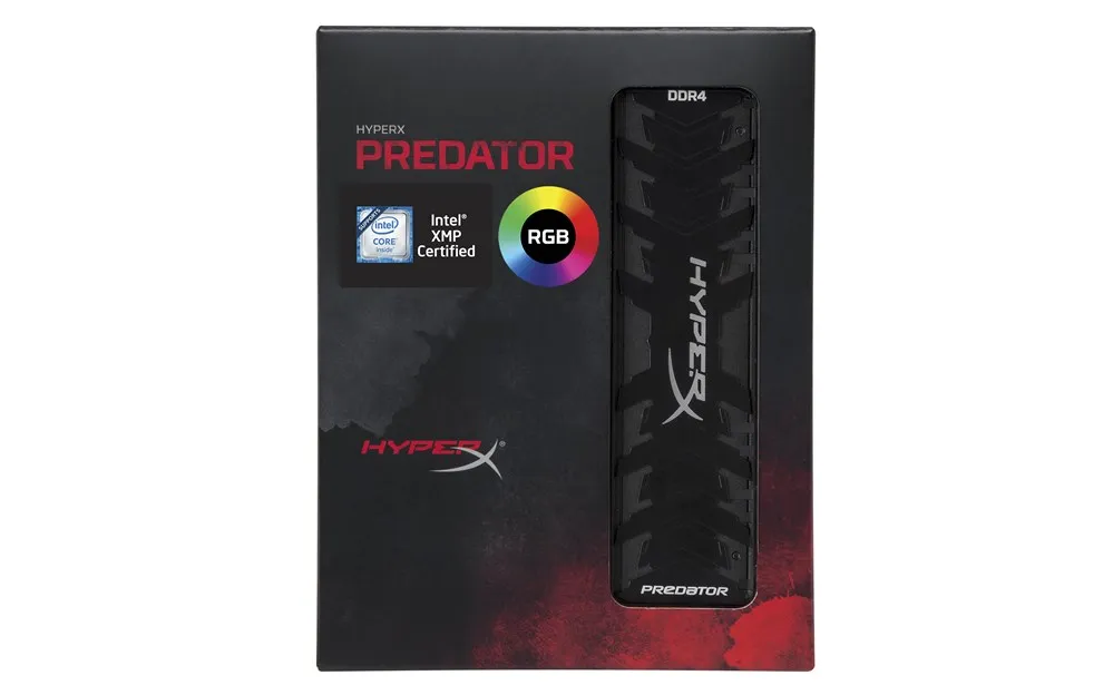

HyperX Predator 16GB 2933 MHz DDR4 RGB, 16 GB, 2 x 8 GB, DDR4, 2933 MHz, Black