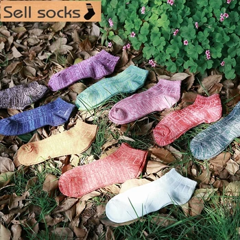 

Clearance! 10 colors brand new Japanese Rough lines women Casual ankle cotton socks boat sock slippers harajuku EUR35-40
