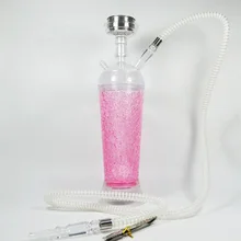 Акриловый кальян набор со светодио дный подсветкой Narghile Shisha колба для кальяна Shisha шланг кальянная трубка путешествия, бар, клуб кальян