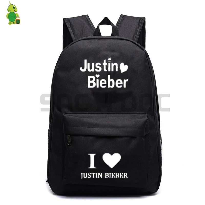 Famous Justin Bieber Backpack I Love Justin Bieber School Bag for