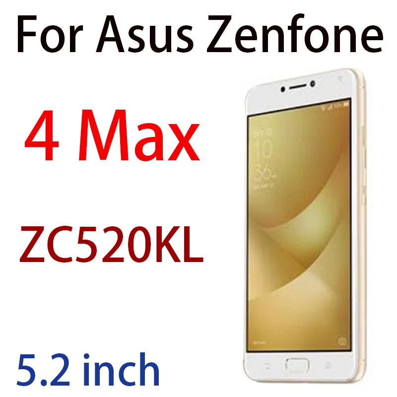 Закаленное Стекло для Asus Zenfone max pro M2 ZB631K ZB633KL M1 ZB601KL ZB555KL 5 ZE620KL 4 ZC 520 554 KL плюс ZB570TL защитный противоударный чехол - Цвет: 4 Max ZC520KL