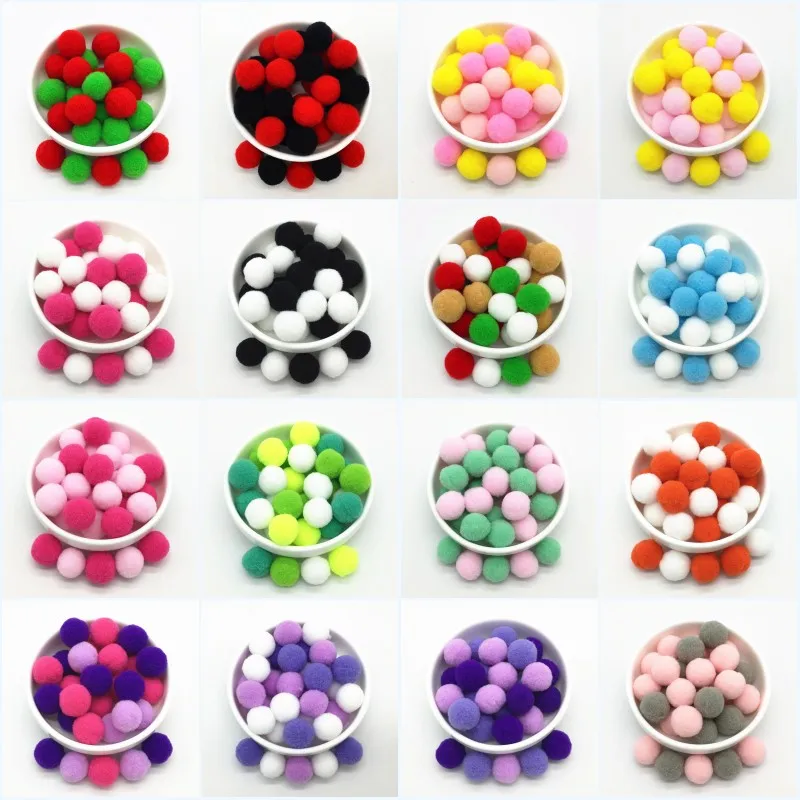 Pompomes 20mm Colorful Plush Ball Diy Kindergarten Manual Craft Pom