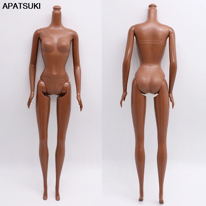

1/6 5 Jointed DIY Movable Chocolate Naked Doll Body For 11.5" Doll House DIY Body Without Head 1:6 Doll Accessories Kids Toy
