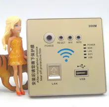 86 type Home Smart Wireless Wall Socket Panel WiFi Router Repeater 300Mbps with USB LAN 3G