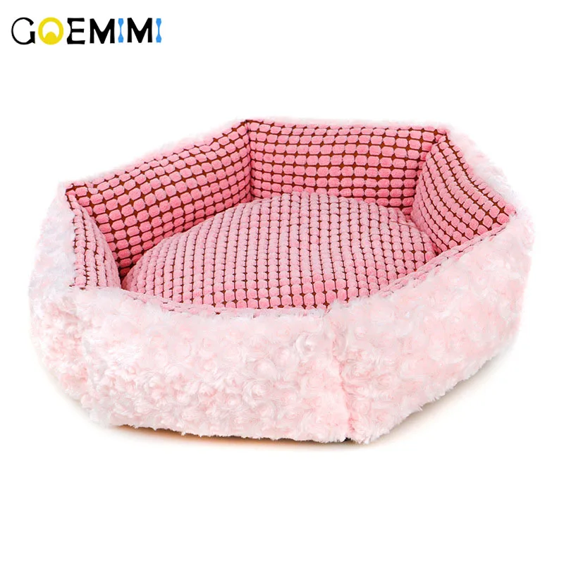 Best New Arrival Soft Dog pink House Bed Pet Cat Dog Nest Round Pet Sofas Warm Dog Kennel chihuahua House Beds Pet Products