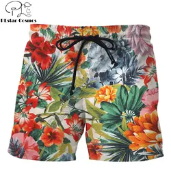 PLstar Cosmos брендовая одежда 2019 летние винтажные модные мужские шорты Maui цветы с 3D принтом Мужские/Женские Новые повседневные шорты