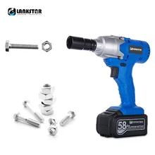 Lanxstar высокое Мощность беспроводной электрический гайковерт литиевых Батарея дрель Многофункциональный зарядки Мощность инструмент 2 шт. Батарея