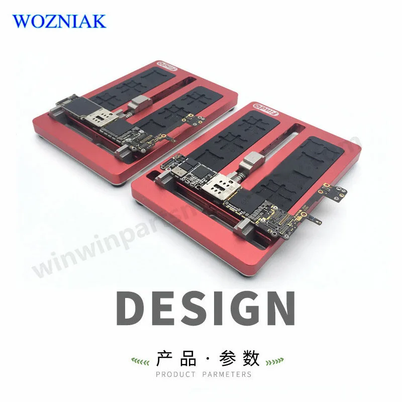 Baratos Wozniak placa base abrazaderas de alta temperatura de la placa lógica principal PCB BGA accesorio soporte para iPhoneA8 A9A10 Plus reparación molde también