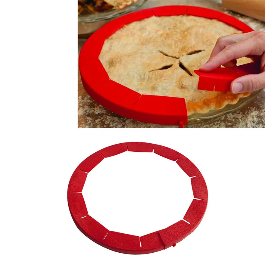 

Adjustable Silicone Pie Crust Shield Silicone Cooking Accessories Fit 8.5Inch - 11.5Inch Rimmed Dish kitchen tools #1128 A2#