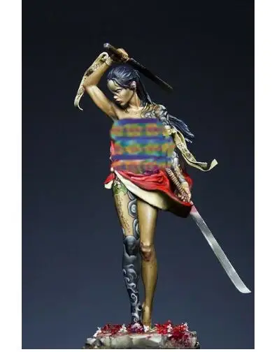 

New Unassembled 1/24 75MM Beautifull warrior Death 75 mm Resin Figure Unpainted Model Kit