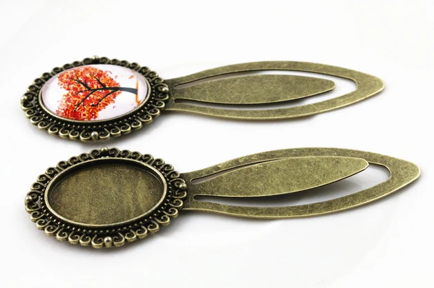

New Fashion 2pcs 18x25mm Inner Size Antique Bronze Vintage Style Handmade Bookmark Cabochon Base Cameo Setting (I1-11)