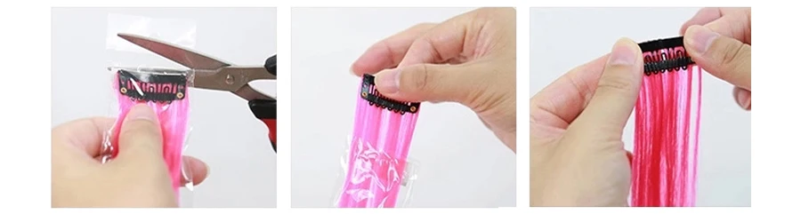 reta em uma parte extensões de cabelo