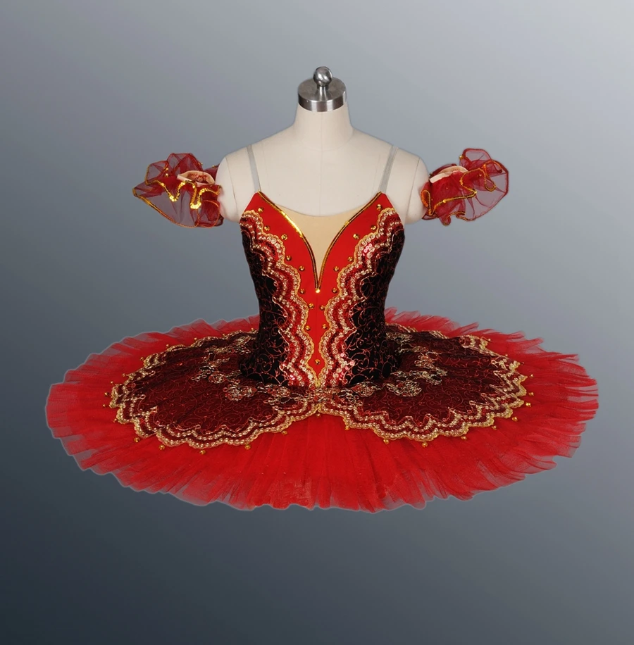 

Don Quixote Women Black Red Tutu Adult Competition Classical Professional Tutu La Esmeralda Stage Performance Ballerina Costume