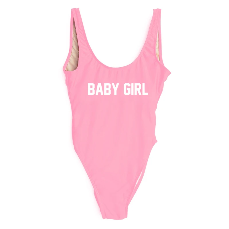 

Sexy One Piece Swimsuit 2019 Cute New Letter BABY GIRL Swimwear Women Party's Bodysuit Lady Print Bathing Suit Swim Suit badpak
