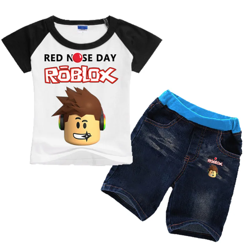 Vestidos Para Ninos Ropa De Verano Conjunto Para Ninos Roblox Rojo Nariz Dia Disfraz Dibujos Animados Estampado Camiseta Pantalones Cortos 2 Piezas Casual Trajes De Deporte Sets For Boys Clothes Setkids Summer Clothes - traje rojo roblox