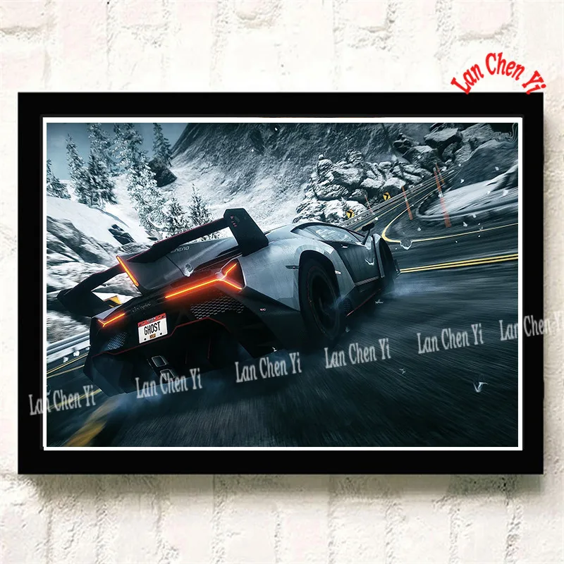 Need For speed классические игры мелованная бумага плакат для кафе Креативные обои украшение интерьера