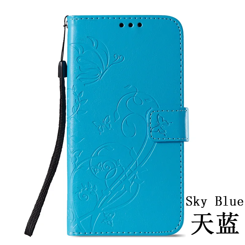 Кожаный чехол-книжка чехол для huawei Y6 Honor 4A для телефона с бумажником и подставкой SCL-L23 SCL-L21 SCL-L04 слот для карт памяти бампер чехол принципиально Y6 - Цвет: Sky Blue